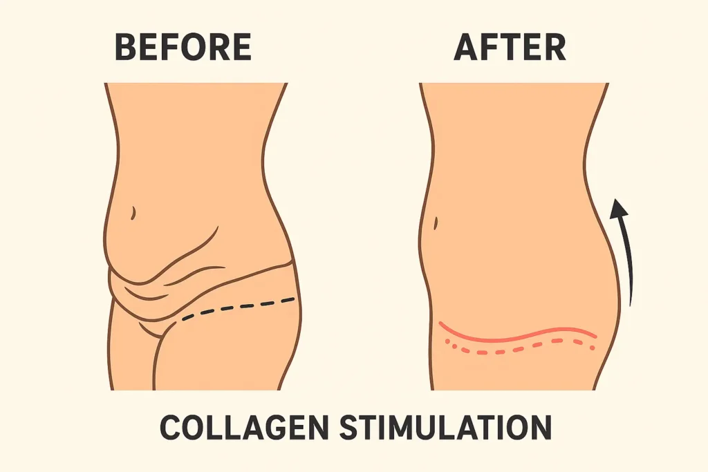Before and after results for sagging skin after weight loss injections Paisley