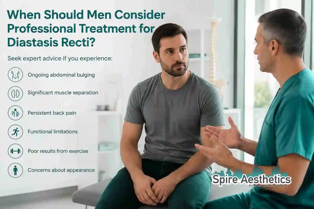 When Should Men Consider Professional Treatment for Diastasis Recti Paisley?